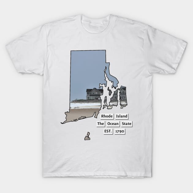 Rhode Island USA T-Shirt by Designs by Dyer